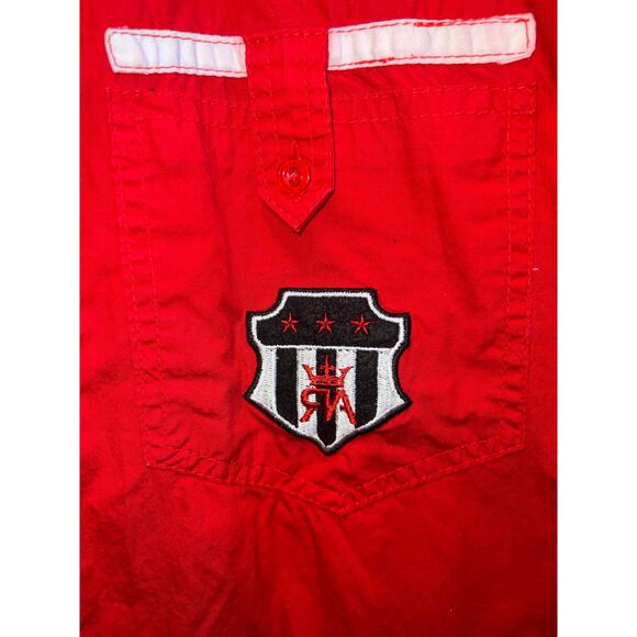 Red Ape mens red short sleeve button up shirt size 3x - Picture 3 of 7